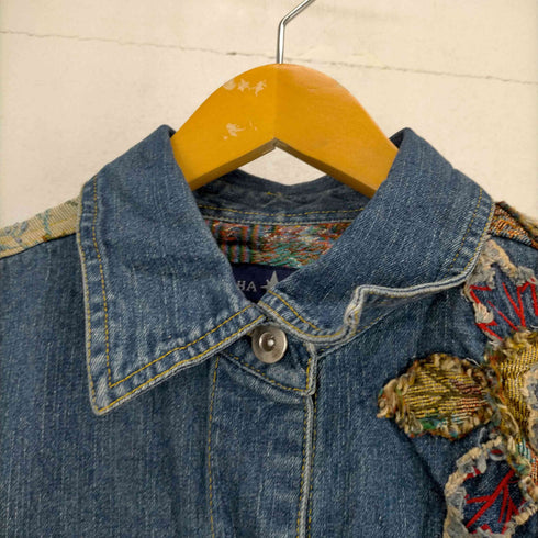FUSHA JEANS 刺繍リメイクデニムジャケット レディース JPN:M