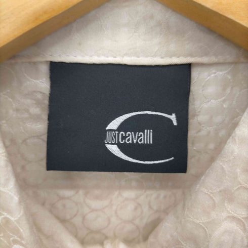 ジャストガヴァリ justcavalli フロントプリーツ フリル シアーブラウス レディース