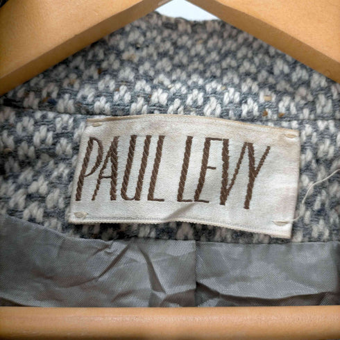 PAUL LEVY 胡桃ボタン調ウールスタンドカラージャケット レディース