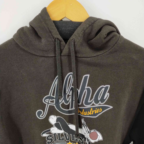 アルファインダストリーズ ALPHA INDUSTRIES キャラクター パーカー メンズ JPN:L