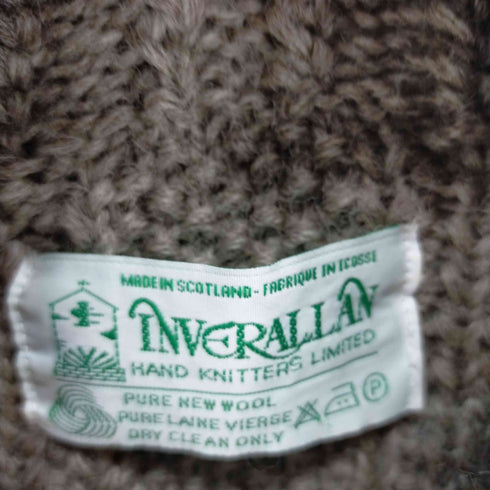 インバーアラン INVERALLAN スコットランド製 ケーブルニットカーディガン メンズ