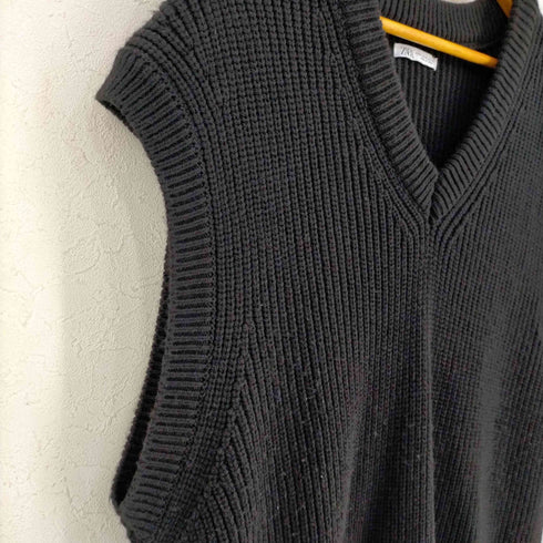 ザラ ZARA Vネック ニットベスト メンズ import:XL