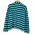 スンネイ SUNNEI STREGATTO HIGH NECK LONG SLEEVE / azure & green stripes メンズ import:M