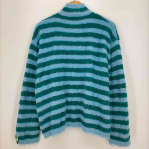 スンネイ SUNNEI STREGATTO HIGH NECK LONG SLEEVE / azure & green stripes メンズ import:M