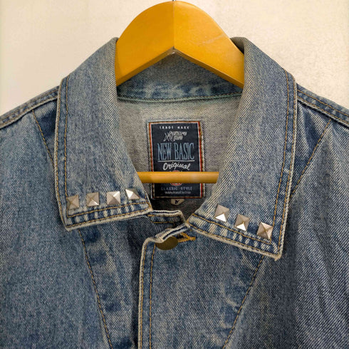 星条旗刺繍 スタッズ装飾 リメイクデニムジャケット メンズ import:M