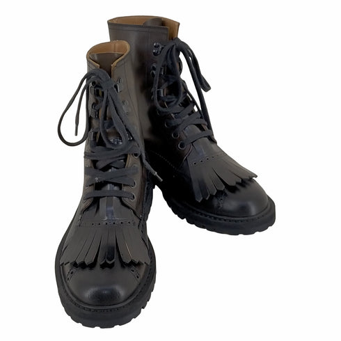 ドリスヴァンノッテン DRIES VAN NOTEN Fringed Brogue Combat Boots メンズ JPN:41