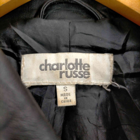 シャーロットルッセ Charlotte Russe フェイクレザーライダースジャケット レディース JPN:S