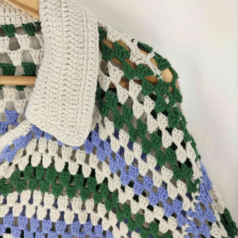 ジャーナルスタンダードレリューム JOURNAL STANDARD relume クロシェ編み ニットカーディガン メンズ JPN:L