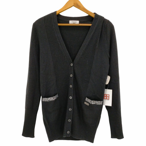 カルバンクラインゴルフ calvin klein golf ポケットスパンコール リブカーディガン レディース import:L