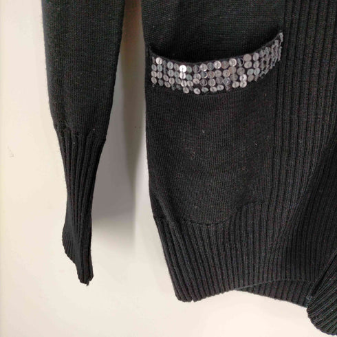 カルバンクラインゴルフ calvin klein golf ポケットスパンコール リブカーディガン レディース import:L