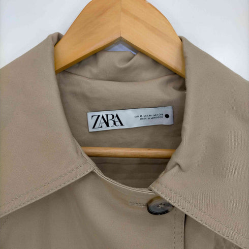 ザラ ZARA OVERSIZED RUNS BIG Buttoned Trench Coat バックボタン オーバーサイズトレンチコート レディース import:M