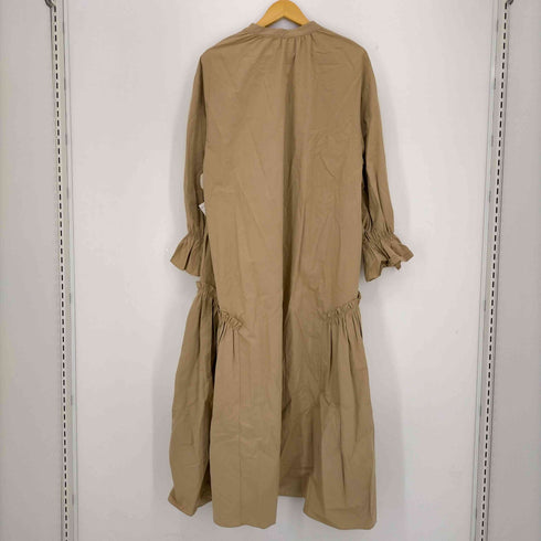 ザラ ZARA Vネック ロングギャザーワンピース レディース import:L