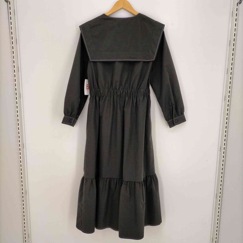 ザラ ZARA セーラーカラー ティアードワンピース レディース import:M