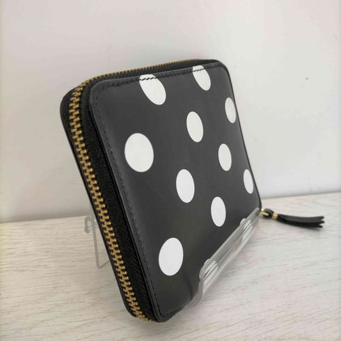 コムデギャルソン COMME des GARCONS 水玉 ドット ラウンドジップ財布 レディース