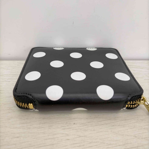 コムデギャルソン COMME des GARCONS 水玉 ドット ラウンドジップ財布 レディース