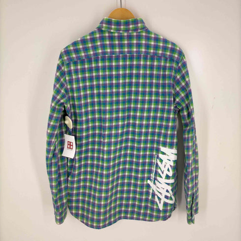 ステューシー Stussy 00S プルオーバー チェックネルシャツ メンズ import:L