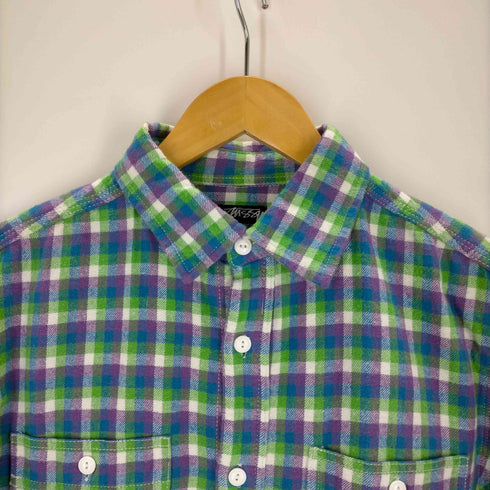 ステューシー Stussy 00S プルオーバー チェックネルシャツ メンズ import:L
