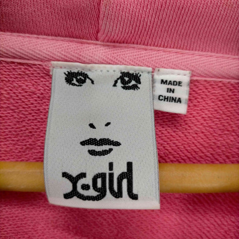 エックスガール X-girl PIGMENT PATCH LOGO SWEAT HOODIE レディース JPN:M