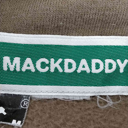 マックダディー MACKDADDY 背面プリント ハーフジップスウェット メンズ