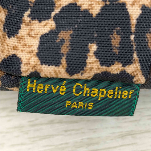 エルベシャプリエ Herve Chapelier パンサー ナイロン舟型ショルダーバッグ XS レオパード レディース