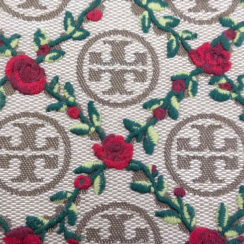 トリーバーチ TORY BURCH エンブロイダリー スリムウォレット ジャガード レディース