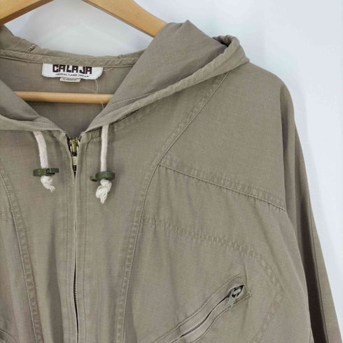 キャラジャ CALAJA ドローコード付 マルチポケット リップストップ マウンテンパーカー メンズ JPN:L