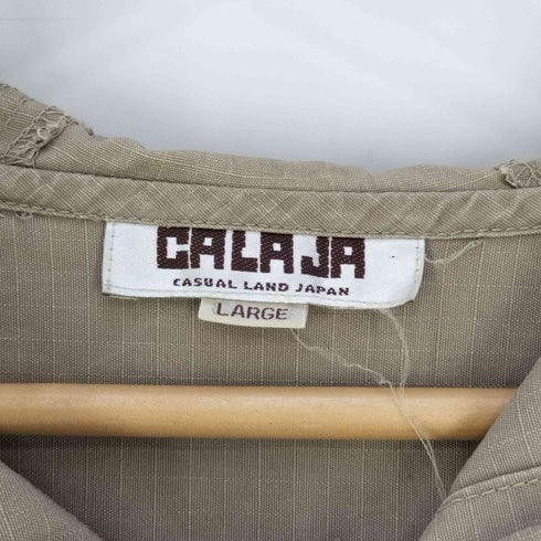 キャラジャ CALAJA ドローコード付 マルチポケット リップストップ マウンテンパーカー メンズ JPN:L