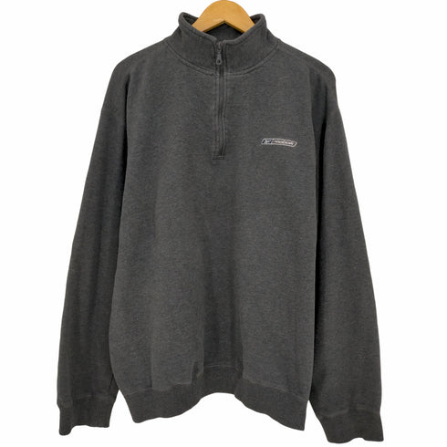 リーボック Reebok ロゴ刺繍 ハーフジップスウェット メンズ JPN:XL
