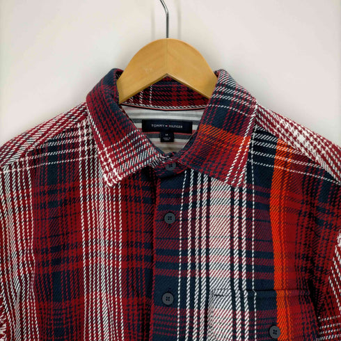 トミーヒルフィガー TOMMY HILFIGER チェック フランネル アンタック オーバーシャツ メンズ JPN:M