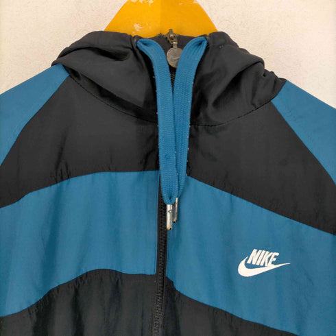 ナイキ NIKE 00S ナイロンフーデッドボーダージップブルゾン メンズ JPN:M