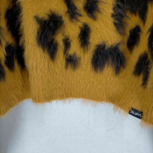 エックスガール X-girl LEOPARD CROPPED KNIT TOP レディース ONE SIZE