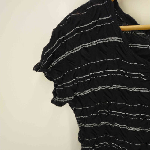 ハート イッセイミヤケ Haat ISSEY MIYAKE 15AW 収縮デザイン ボーダーワンピース レディース JPN:2