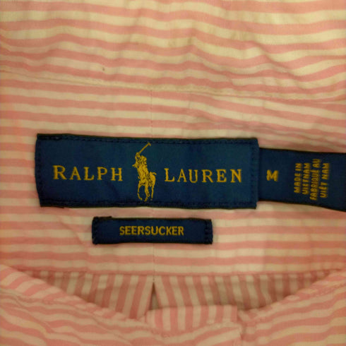 ラルフローレン RALPH LAUREN ボタンダウン シアサッカー シャツ seersucker メンズ JPN:M
