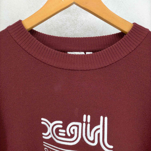 エックスガール X-girl EMBROIDERED LOGO KNIT TOP レディース ONE SIZE