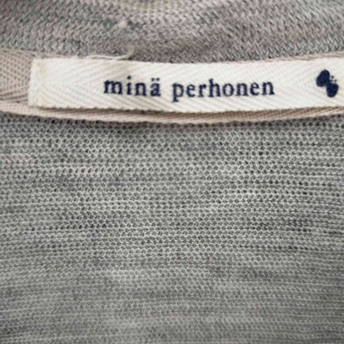 ミナペルホネン mina perhonen ARENA 半袖リネンニットシャツ レディース 38