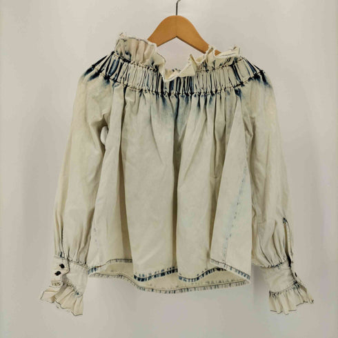 エムエスジーエム MSGM デニムオフショルダートップ デニムブラウス レディース 40