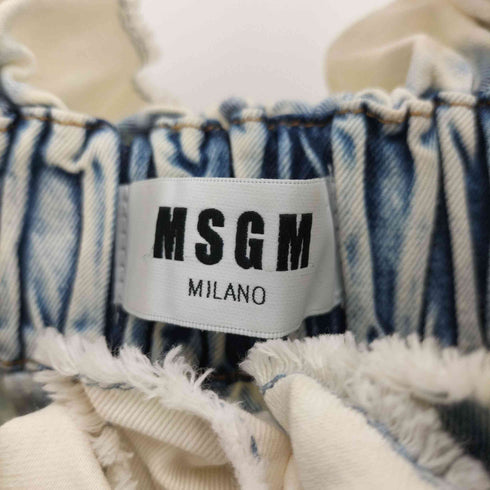 エムエスジーエム MSGM デニムオフショルダートップ デニムブラウス レディース 40