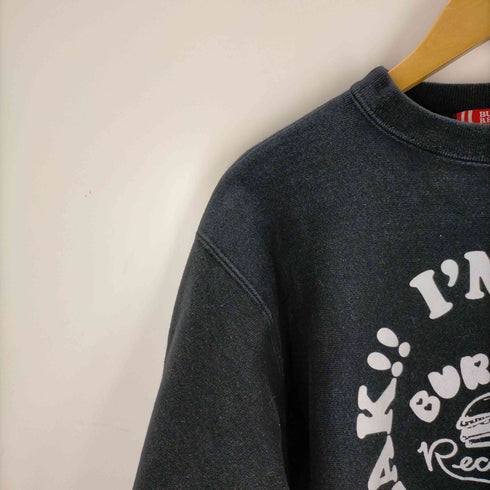 キャンバー CAMBER USA製 burger recordsプリント スウェット レディース SMALL