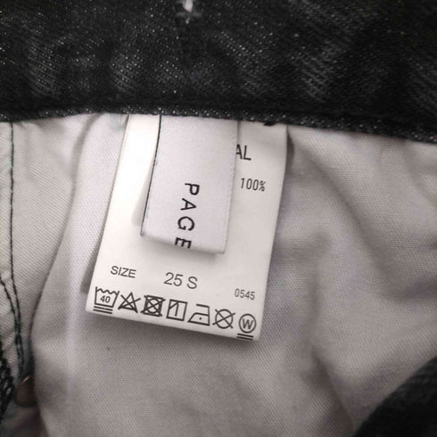 ページボーイ PAGE BOY コットン ブラックデニム ワイドデニムパンツ レディース 25S