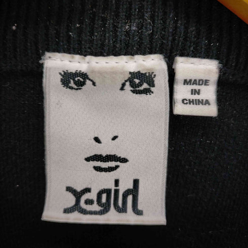 エックスガール X-girl DROP STITCH LOGO KNIT TOP レディース ONE SIZE