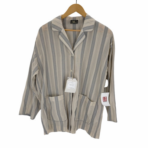 Cardo Fabrica ストライプ シースルー パジャマシャツ レディース FREE