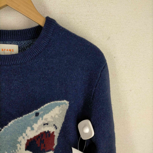 ビームス BEAMS ウール ジャカード グラフィック クルーネック ニット メンズ JPN:M