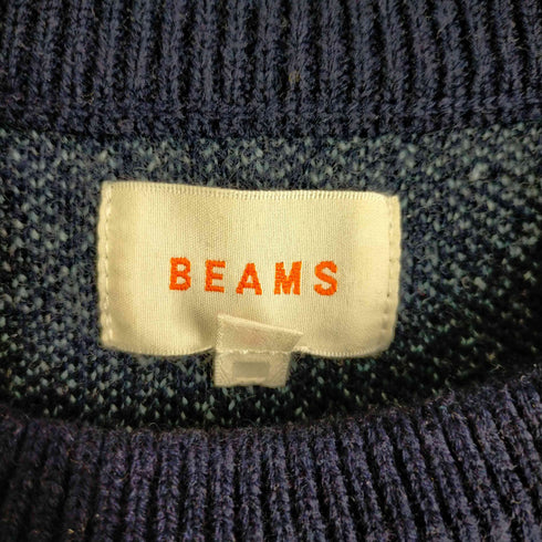 ビームス BEAMS ウール ジャカード グラフィック クルーネック ニット メンズ JPN:M