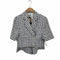 ザラ ZARA ダブルブレストショート丈 ツイードジャケット セットアップ レディース import:L