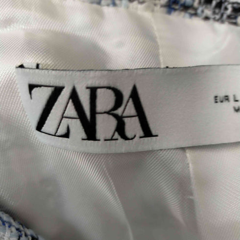ザラ ZARA ダブルブレストショート丈 ツイードジャケット セットアップ レディース import:L