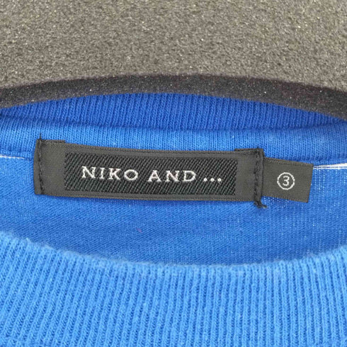 ニコアンド Niko and... コットン ボーダーL/Sカットソー メンズ JPN:3