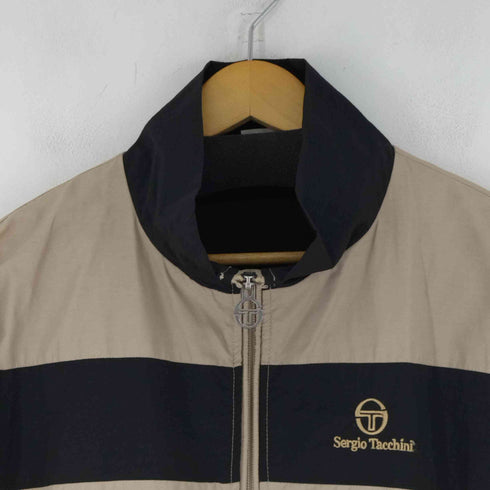 セルジオタッキーニ SERGIO TACCHINI Windbreaker Jacket ロゴ刺繍 バイカラー ナイロンジャケット メンズ JPN:XL