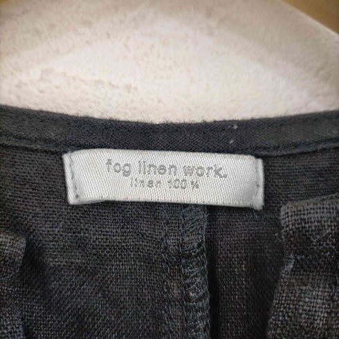 フォグリネンワーク fog linen work ノースリーブリネンワンピース レディース