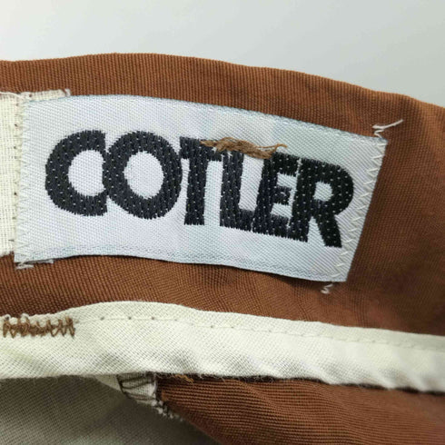 コトラー cotler 80-90S USA製 2タックスラックスパンツ ロケットタロンジップ メンズ