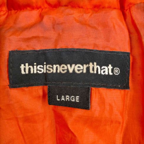 ディスイズネバーザット thisisneverthat ネックロゴダウンジャケット メンズ JPN:L